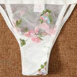 Flower Lace Bra New Floral Sleepwear Sexy Fashion Bra New Sexy Fashion G-String Thong Sleepwear Flower Sets Ropa Interior Mujer