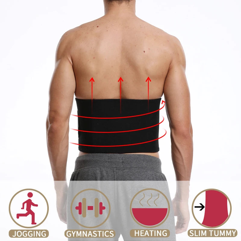 Men Waist Trainer Belly Shapers Slimming Belt Abdominal Promote Sweat Body Shaper Weight Loss Shapewear Trimmer Girdle Shapewear