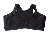 Women's Front Closure Plus Size Bra Wireless Full Figure Racerback Lace Cotton Bras Solid Lingerie Leisure Size comfort bra