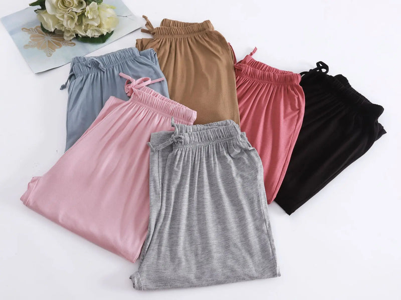 2PCS Pajama Sets Women Long Sleeve Modal Loose Breathable Soft Oversized Ladie's Korean Home Clothing Comfortable Pyjamas Suit