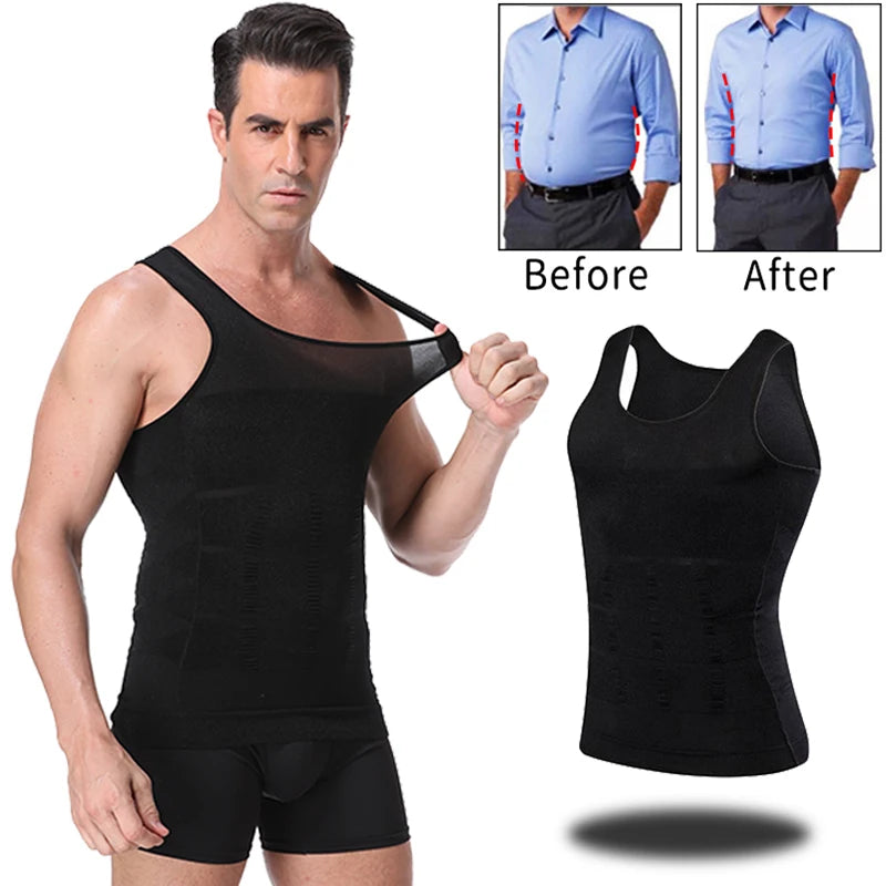 Men Slimming Body Shaper Waist Trainer Cincher Abdomen Tummy Control Shapewear Vest Modeling Underwear Corrective Posture Corset