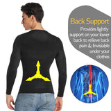 Men Body Shaper Long Sleeve Compression Shirts Winter Base Layer T-Shirt Slimming Underwear Tummy Control Shapewear Workout Tops