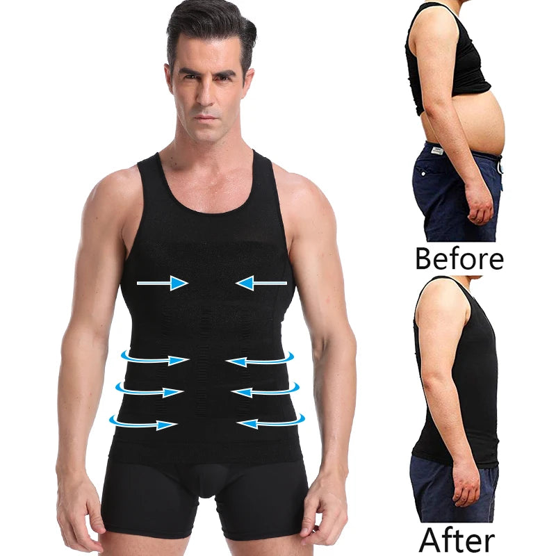 Men Slimming Body Shaper Waist Trainer Cincher Abdomen Tummy Control Shapewear Vest Modeling Underwear Corrective Posture Corset