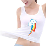 Rainbow Dash Cutie Long Tank Top Women Slim Creativity Graphic Top Vest