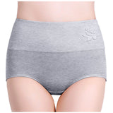 Womens Cotton Panties Solid Elastic High Waisted Postpartum Briefs Full Coverage Soft Comfort Leakproof Menstrual Underwear