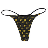 Love Printed Sexy G String Women T Back Low Rise Underpants Sexy Women's Thin Strap Bikini Seamless Thongs Women Mini Braguitas