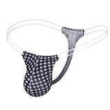 Plaid Printed Sexy Underwear For Men Lightweight Low Waist Sexy Underwear Thong Briefs Mens Bikini Underwear Tanga Hombre