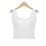 Loose Camisoles Tops Adjustable Spaghetti Strap Push Up Detached Padded Bra Tank Tops Backless Slimming Temperament Wear