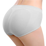 Women Soft Seamless Briefs Sexy Enhancer Hip Up Panties Solid Color Intimates Buttock Silicone Bum Padded Butt Underwear