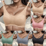 Woman High Elastic Lace Thin Underwear Female Transparent Lace Panel Bras Sexy Lingerie Bralette Female Push Up Chest Pad Bras