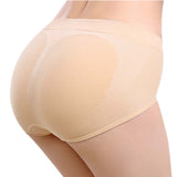 Women Soft Seamless Briefs Sexy Enhancer Hip Up Panties Solid Color Intimates Buttock Silicone Bum Padded Butt Underwear