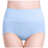 Womens Cotton Panties Solid Elastic High Waisted Postpartum Briefs Full Coverage Soft Comfort Leakproof Menstrual Underwear