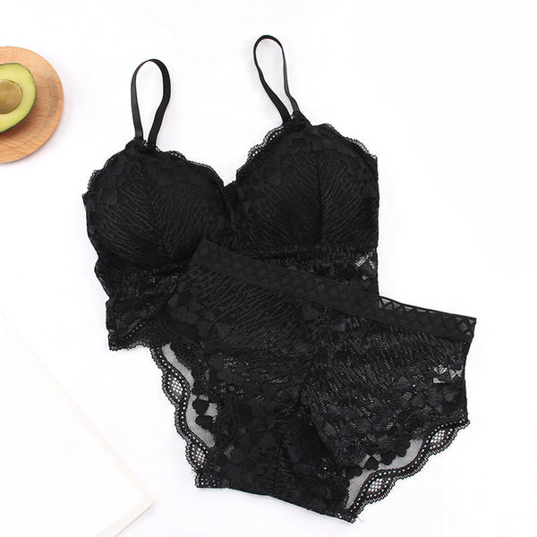 Silk Bralette Underwear Bralette Panty Set Lingerie Set For Women Bra Panty 2 Piece Lingerie Set Plus Size Female Underwear