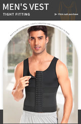 Men Slimming Body Shaper Vest Shirt Abs Abdomen Waist Trainer Corset Tummy Control Compression Tank Top Sleeveless Shapewear