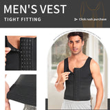 Men Slimming Body Shaper Vest Shirt Abs Abdomen Waist Trainer Corset Tummy Control Compression Tank Top Sleeveless Shapewear