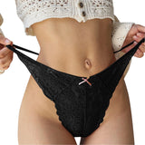 Sexy Lace Panty Temptation Hollow Out Perspective Underwear Breathable Soft Floral Embroidery Lingerie G String Women High Waist