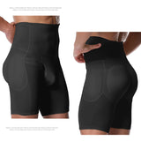 Men Padded Boxer Underwear Butt Lifter Shapewear Removable Pads Hip Enhancer Tummy Control Shorts High Waist Body Shaper Panties