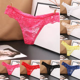 G String Thongs For Women Sexy Lace Panty Temptation Underwear Transparent Intimates Solid Color Lingerie  Low Waist Panties