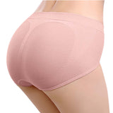 Women Soft Seamless Briefs Sexy Enhancer Hip Up Panties Solid Color Intimates Buttock Silicone Bum Padded Butt Underwear