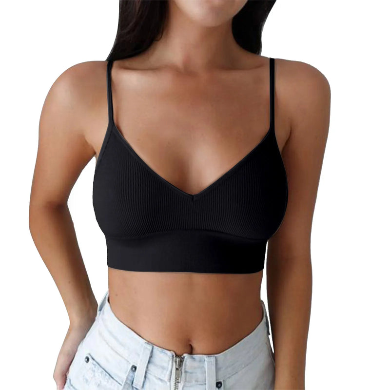 Active Tops for Women Women Padded Bralettes Sports Bras For Pack V Neck Bando Bra For Women Girls Top Cotton Women Tops Pack