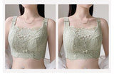 Women's Full Figure wire free Lace Plus Size Bra Non Padded Minimizer Bra