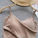  Irregular Casual Sport Camisole Women Strap Design Solid Fashion 2024 Y2K Elegant Ladies Chic Slim Tank Tops