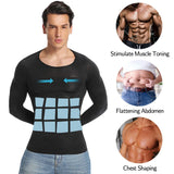 Men Body Shaper Long Sleeve Compression Shirts Winter Base Layer T-Shirt Slimming Underwear Tummy Control Shapewear Workout Tops