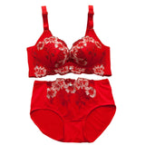 Satin Lace Pajama Set for Women Underwear High Side Bra & Panty Set Women Cute Top And Bottom Set Underwear Lace Brief Set