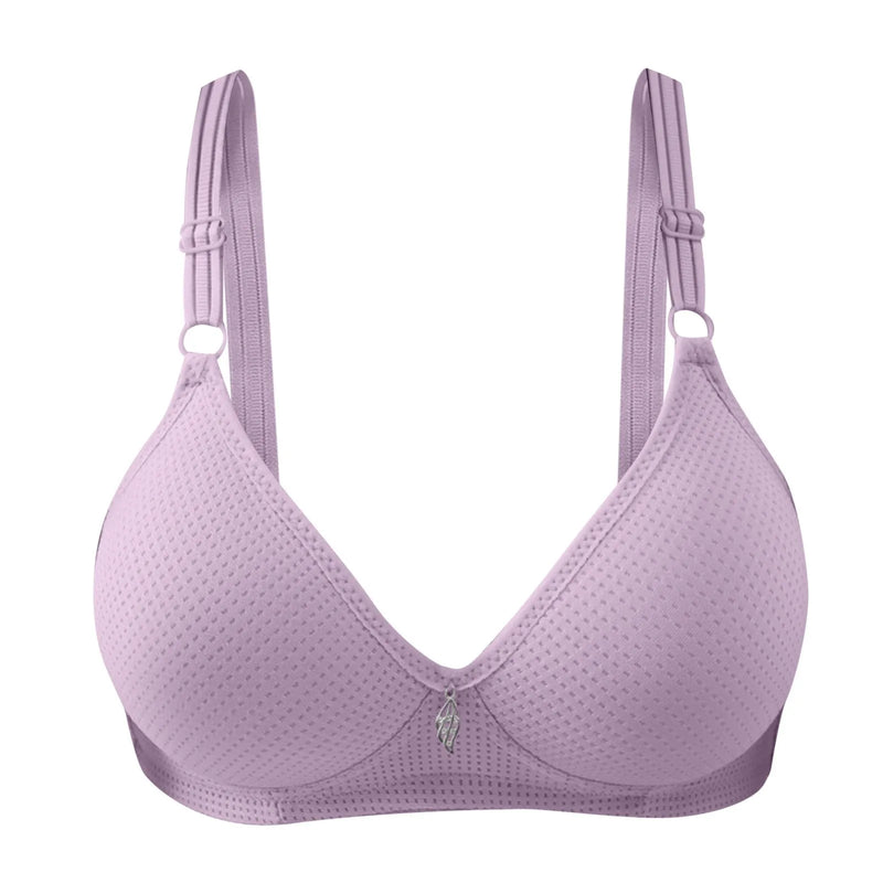 Women's Side Buckle Gathered Bra Without Steel Ring Comfortable Seamless Underwear Women Gathering Yoga Sleep Large Size Bras