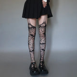 New Tights Women Anime Pantyhose Lolita Pattern Fishnet Stockings Sexy Harajuku Hosiery Nylon Women's Lolita JK Style Tights