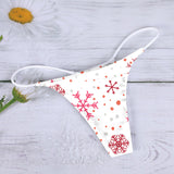 Christmas Gifts Print Thong T Back Seamless Panties 100%cotton Underwear Soft Breathable Lingerie Трусики 2023 New Year Panty