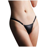 Women'S Lingerie Sexy Leather Like Thong Panties Comfort Fit Lingerie For Appeal Traceless G-String Panties Bikini T-Back