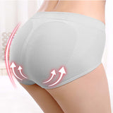 Women Soft Seamless Briefs Sexy Enhancer Hip Up Panties Solid Color Intimates Buttock Silicone Bum Padded Butt Underwear