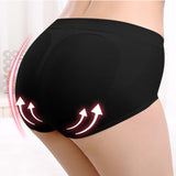 Women Soft Seamless Briefs Sexy Enhancer Hip Up Panties Solid Color Intimates Buttock Silicone Bum Padded Butt Underwear