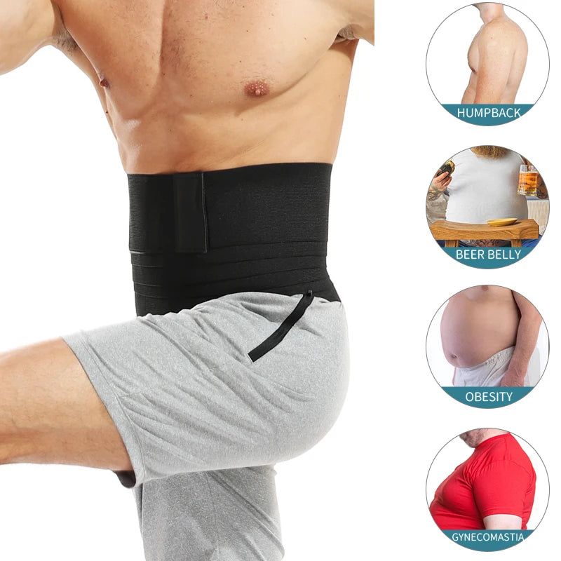 Men Waist Trainer Body Shaper Male Abdomen Reducer Fitness Trimmer Belt Bandage Wrap Band Belly Slimming Shapewear Corset