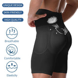 Men Padded Boxer Underwear Butt Lifter Shapewear Removable Pads Hip Enhancer Tummy Control Shorts High Waist Body Shaper Panties