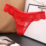 G String Thongs For Women Sexy Lace Panty Temptation Underwear Transparent Intimates Solid Color Lingerie  Low Waist Panties