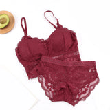 New In Underwear Set For Women Seamless Transparent Floral Soft Comfortable Lace Bra Sets Underwear Backless Bra Thong Set