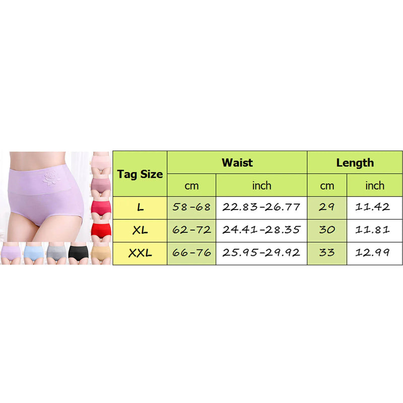 Womens Cotton Panties Solid Elastic High Waisted Postpartum Briefs Full Coverage Soft Comfort Leakproof Menstrual Underwear