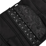 Black Bustiers And Corset Top Ruffle Lace Decoration Gothic Waist Trainer Body Shaper Sexy Overbust Corsets