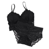 New In Underwear Set For Women Seamless Transparent Floral Soft Comfortable Lace Bra Sets Underwear Backless Bra Thong Set