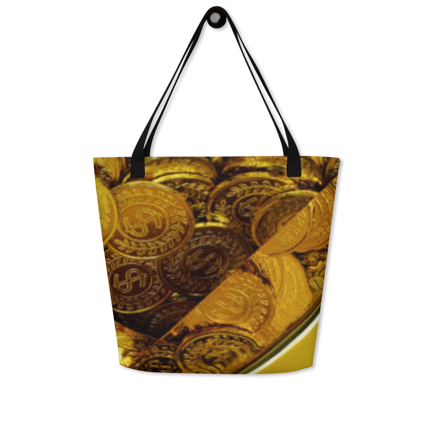 Coins Large Tote Bag