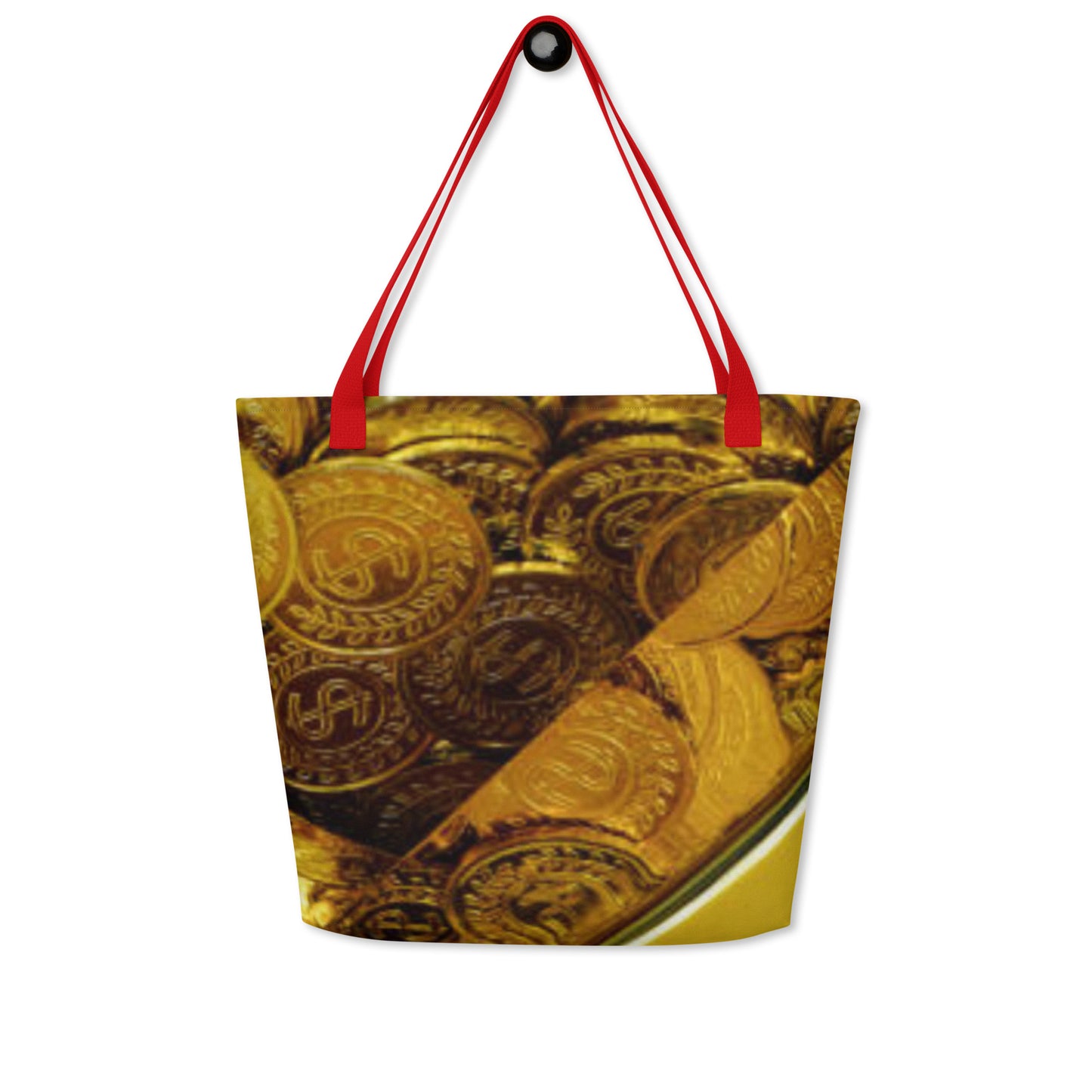 Coins Large Tote Bag