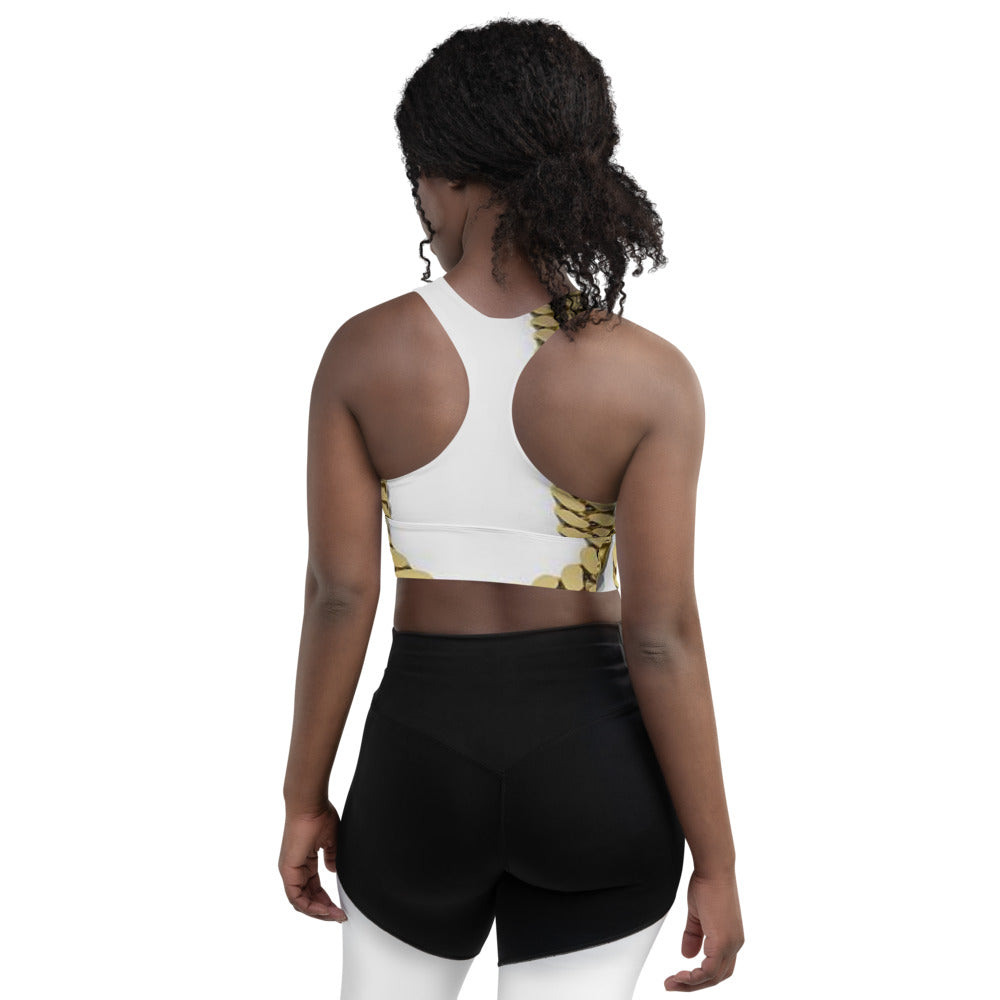 Cuban link Longline sports bra