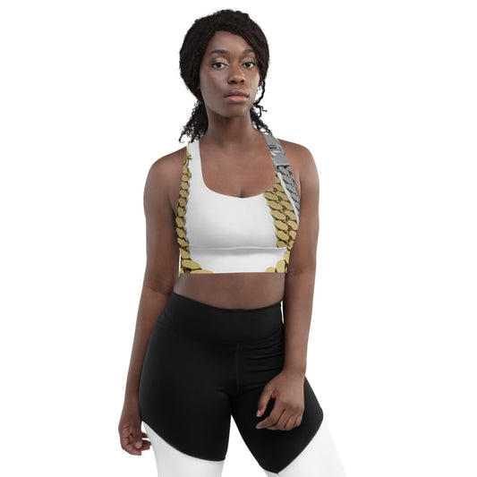 Cuban link Longline sports bra