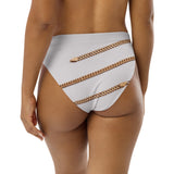 Cuban link high-waisted bikini bottom