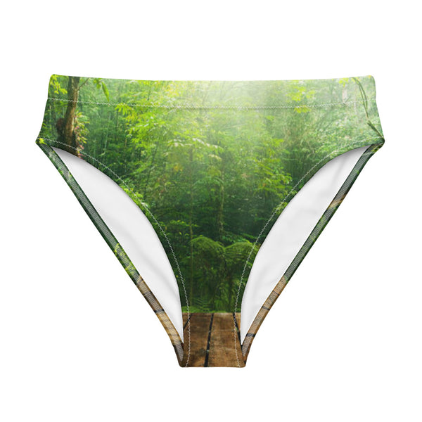 Jungle high-waisted bikini bottom