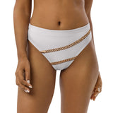 Cuban link high-waisted bikini bottom