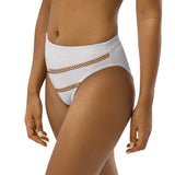 Cuban link high-waisted bikini bottom