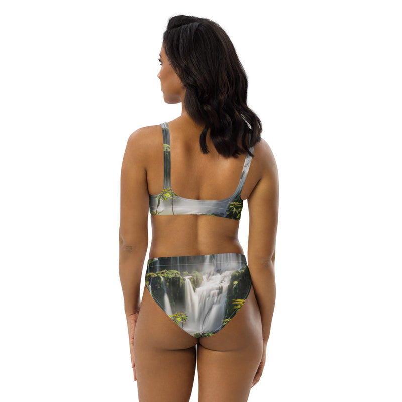 Jungle  high-waisted bikini